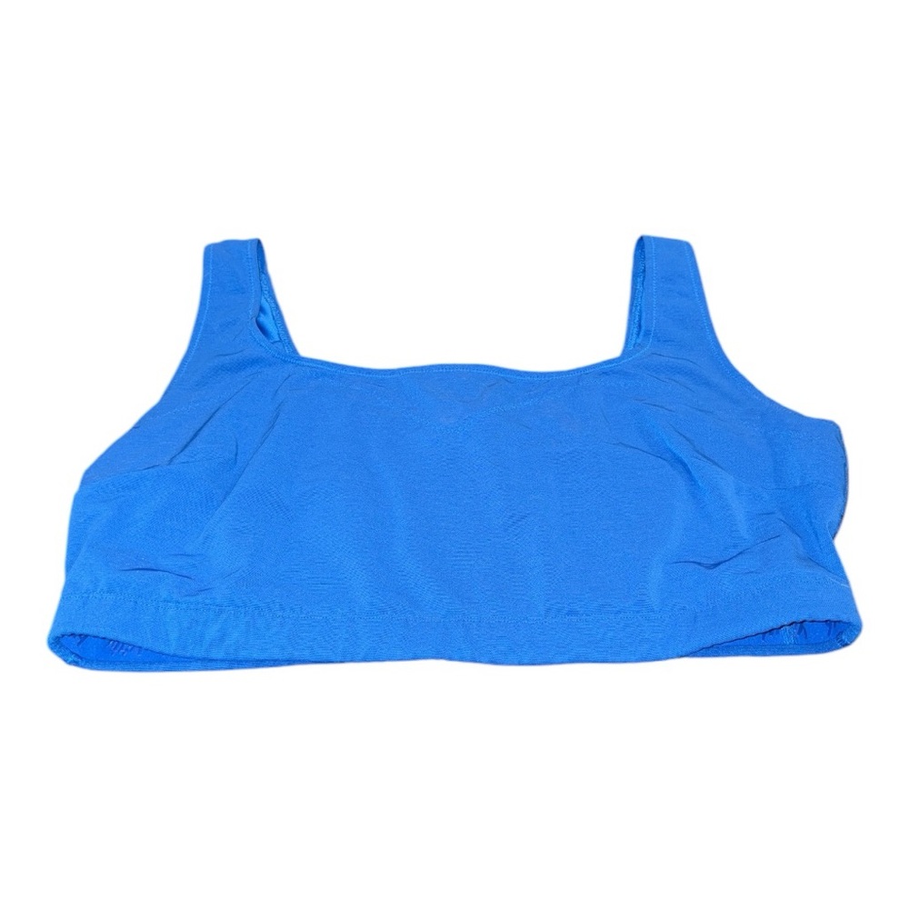 Yitty Royal Blue Crop Top-Sports Bra elastic grippers around band. Size 3x AR16